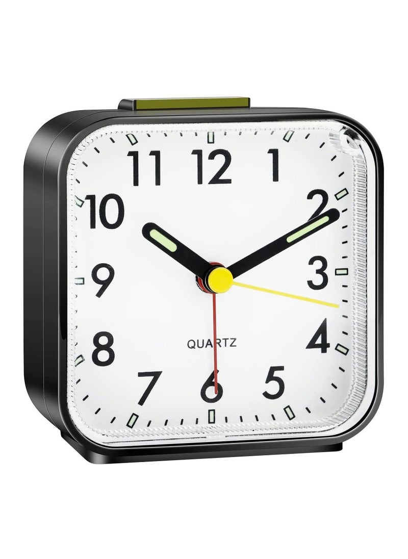 Generic - Silent Alarm Clock - Non-Ticking Battery Powered, Luminous Large Display, Snooze Function, Perfect for Bedroom & Office, Travel-Friendly Basic Table Clock - Image 1