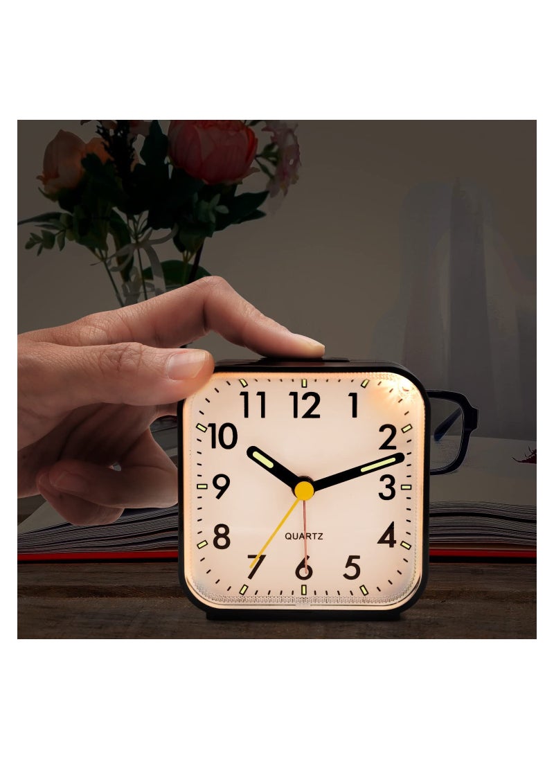 Generic - Silent Alarm Clock - Non-Ticking Battery Powered, Luminous Large Display, Snooze Function, Perfect for Bedroom & Office, Travel-Friendly Basic Table Clock - Image 1
