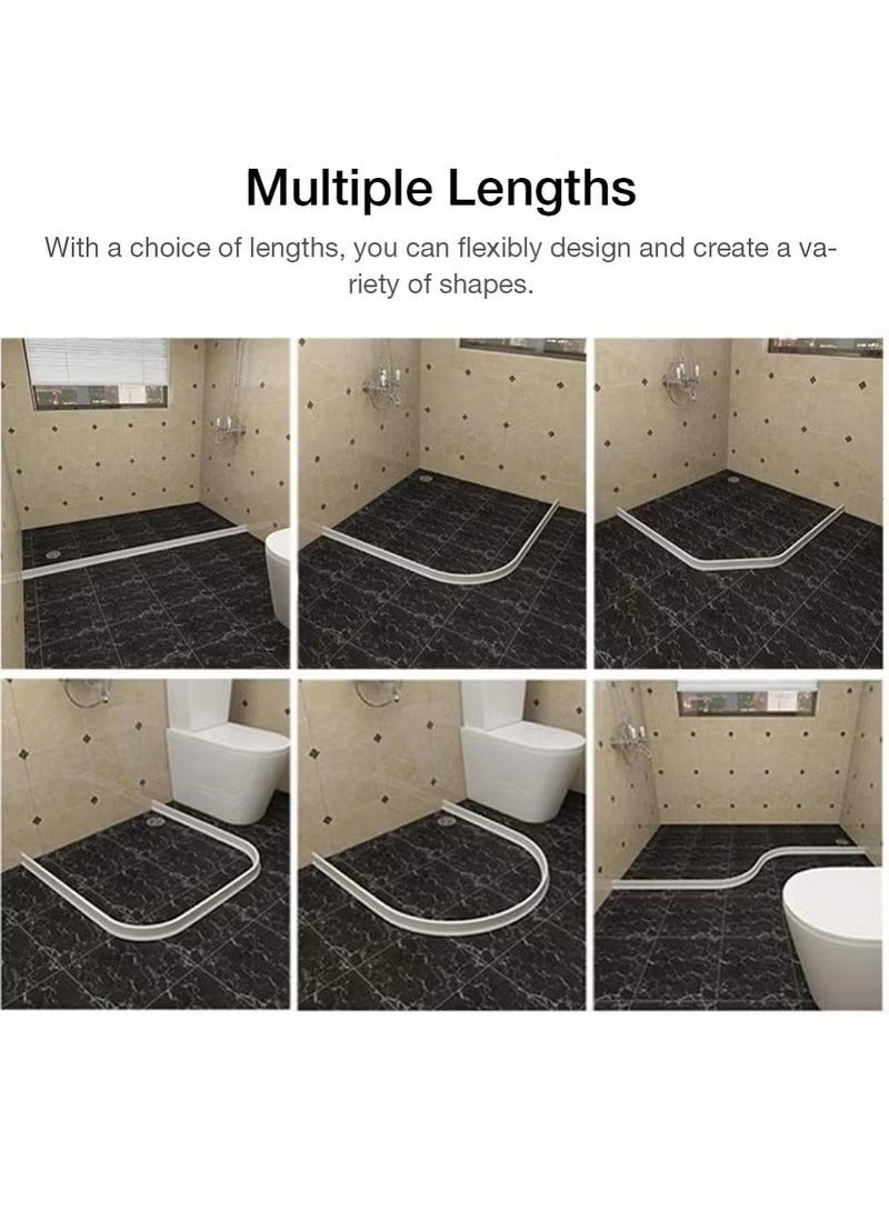 Bathroom Waterproof Strip, Shower Threshold, Dry and Wet Separation for Bathroom and Countertop Sink, Self-Adhesive Anti Slip, Adjustable Size, Retention System and Keeps Water Inside, Suitable for Bathroom and Kitchen(1M)  - Image 5
