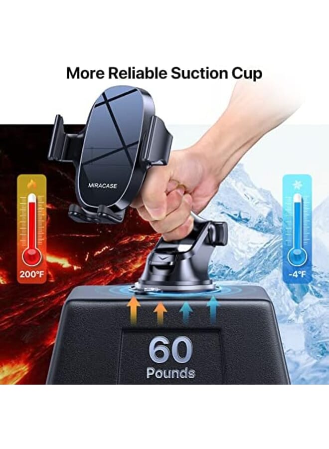 Miracase Car Phone Holder 4 In 1 Phone Holder Stand For Car Mobile Holder Car For Dashboard And Air Vent And Windshield Compatible With Iphone 14 Pro Max 13 12 11 Samsung S23 Xiaomi Google And More - Image 3