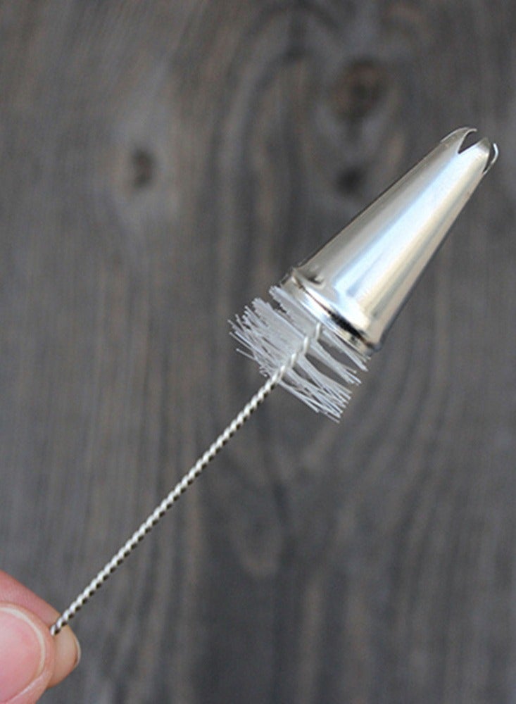 5pcs Pipping Tip Brush - Cake Decorating Tube Cleaning Brush - 304 Stainless Steel and Nylon Fibre - Baking Tools & Kitchen Gadgets - For Bakers & Cake Decoratorsctical Dual-Head Icing Nozzles Cleaning Brush Cream Piping Pastry Stainless Steel Icing Nozzles Brush Cake Baking Tool  - Image 5