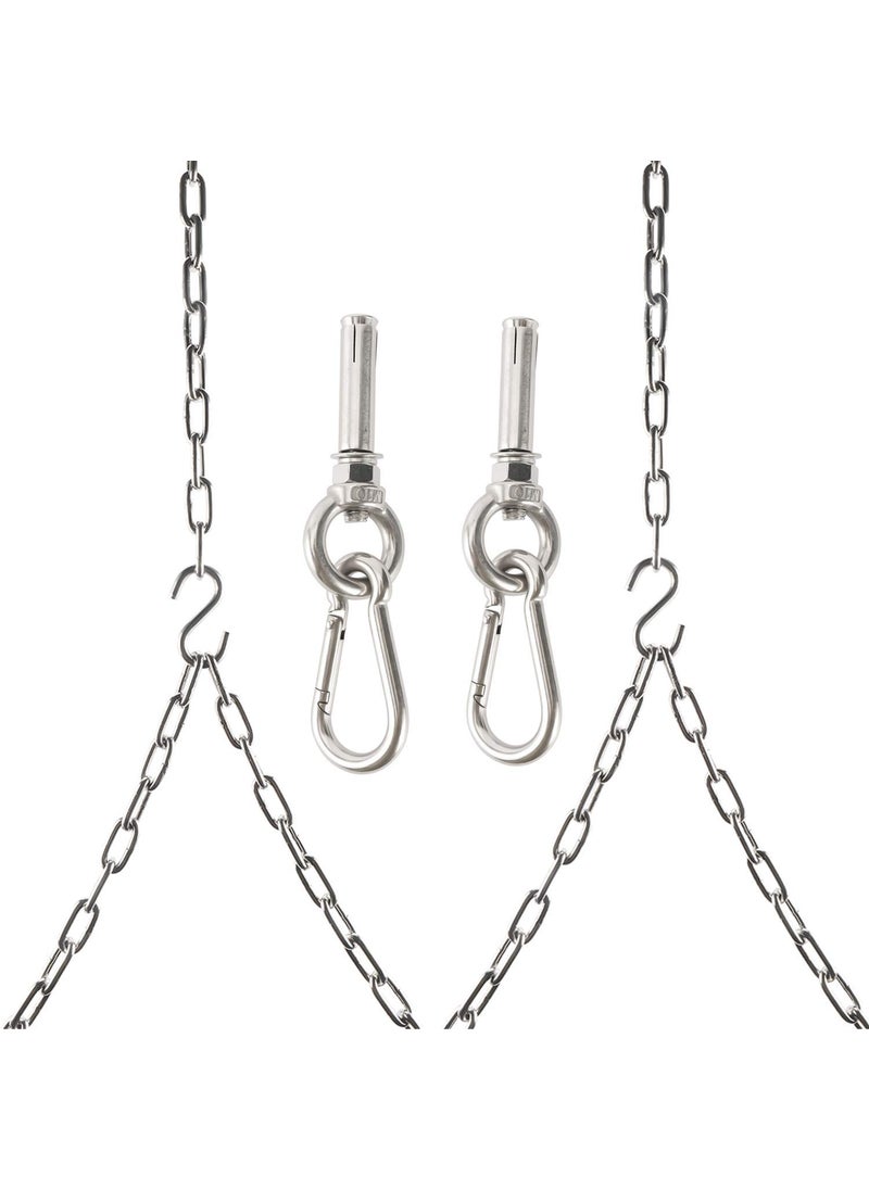 YaeCCC Yaeccc 2 Pack Stainless Steel Porch Swing Hanging Chain Kit 10 Foot Ceiling Max Load 700 Lbs 