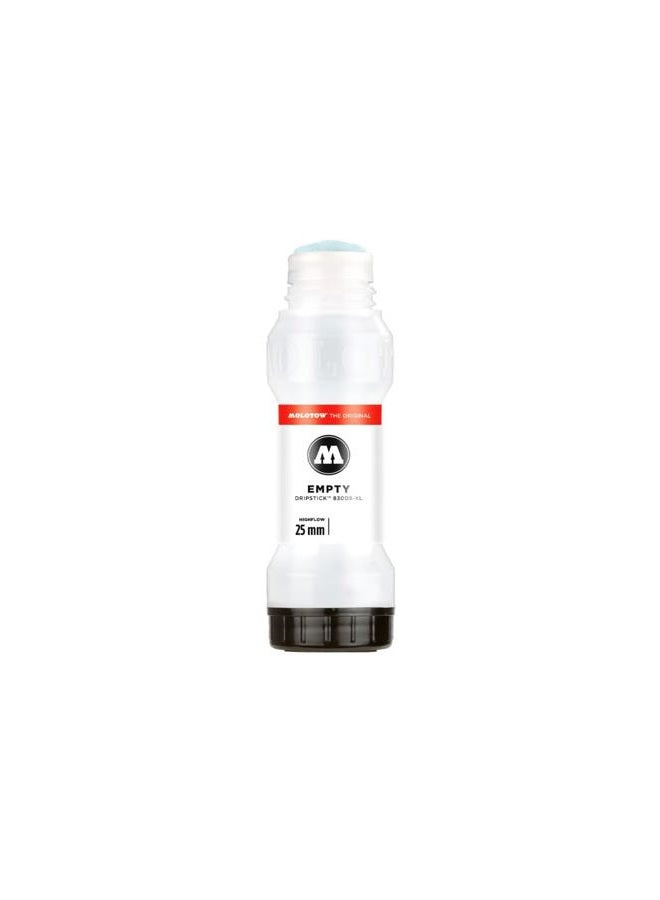 Molotow DRIPSTICK Empty Squeeze Bottle Marker, Reusable and Refillable with Any Paint Ink Color, 25mm Nib, Holds 100ml (830.204), Black - Image 1