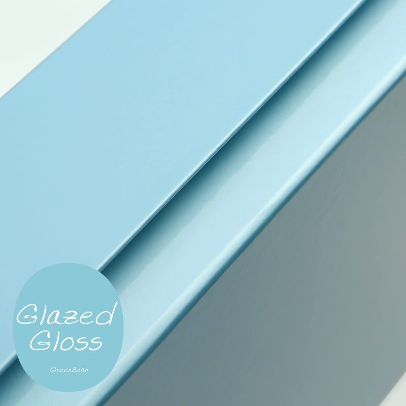 GREEN BEAN Gift Box 13x9.7x3.4 Inches, Large Baby Blue with Lid for Presents, Magnetic Gift Box for Clothes, Shirt (Glossy Metallic Baby Blue, Dot Design Inside) - Image 4