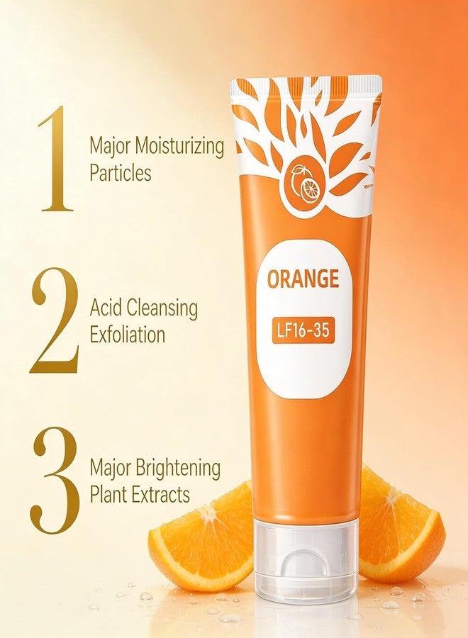 CRULLA Orange Enzymes Exfoliating Gel for Face & Body | Deep Cleansing Moisturizing Facial Exfoliator | Dead Skin Remover | Brightening & Pore Cleansing Scrub for All Skin Types Vitamin C (PACK OF 1) - Image 5