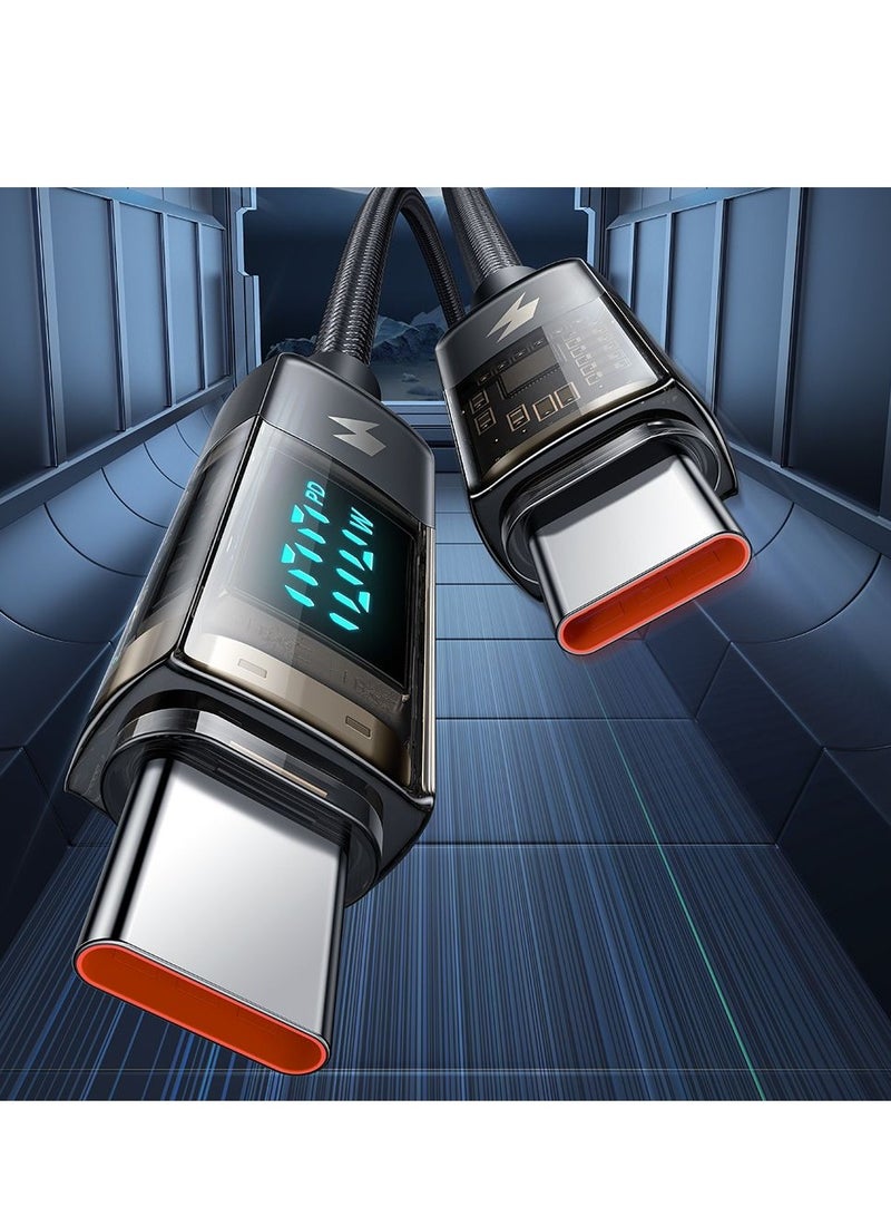 Mcdodo كابل شحن مضفر مع عرض واط رقمي وميزة الإيقاف التلقائي - Image 2