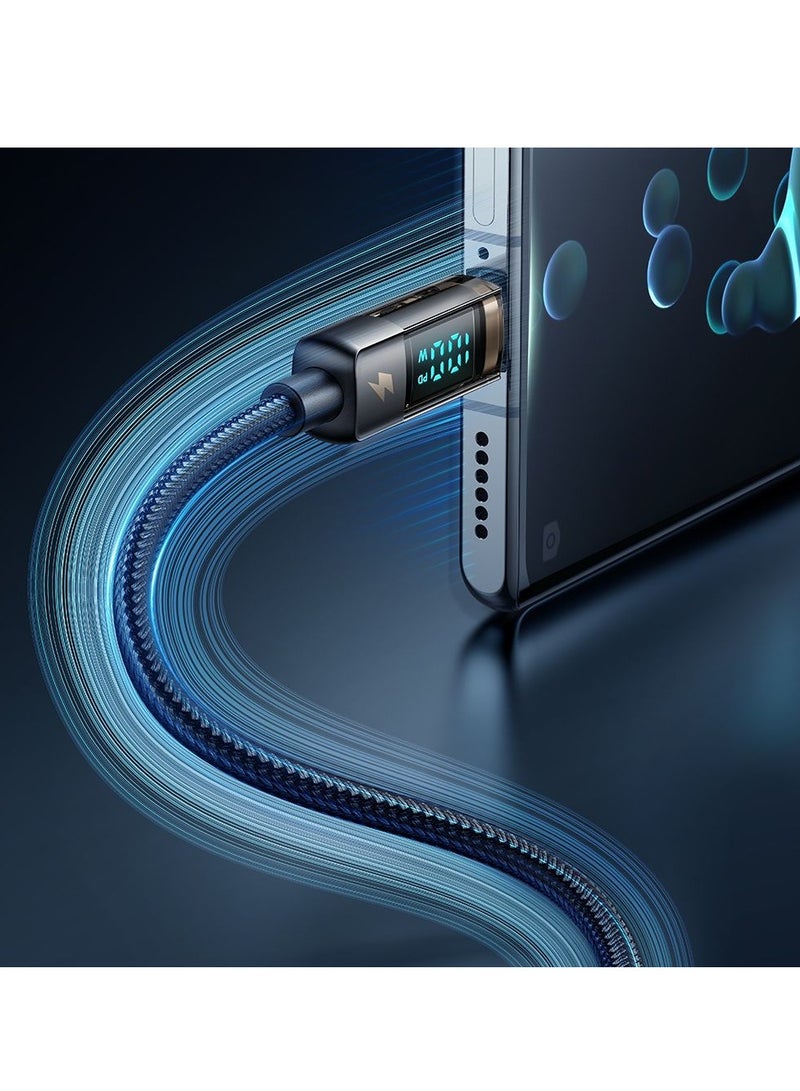 Mcdodo كابل شحن مضفر مع عرض واط رقمي وميزة الإيقاف التلقائي - Image 4