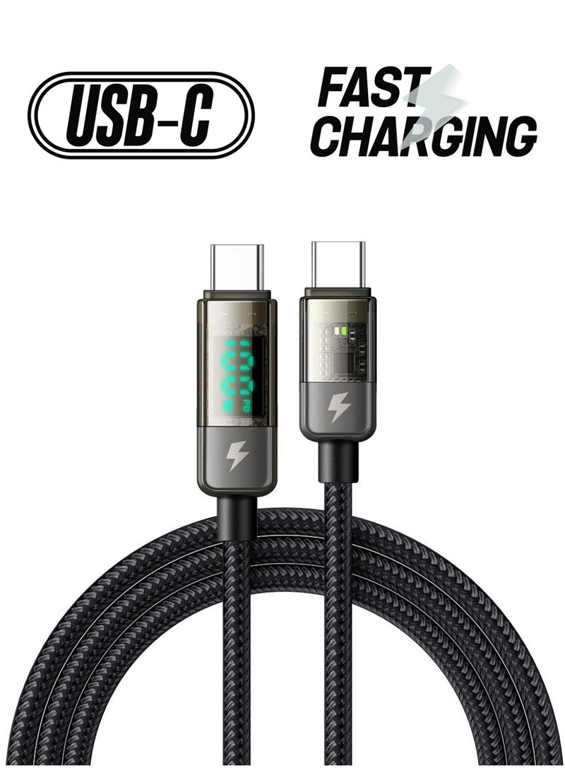 Mcdodo كابل شحن مضفر مع عرض واط رقمي وميزة الإيقاف التلقائي - Image 1