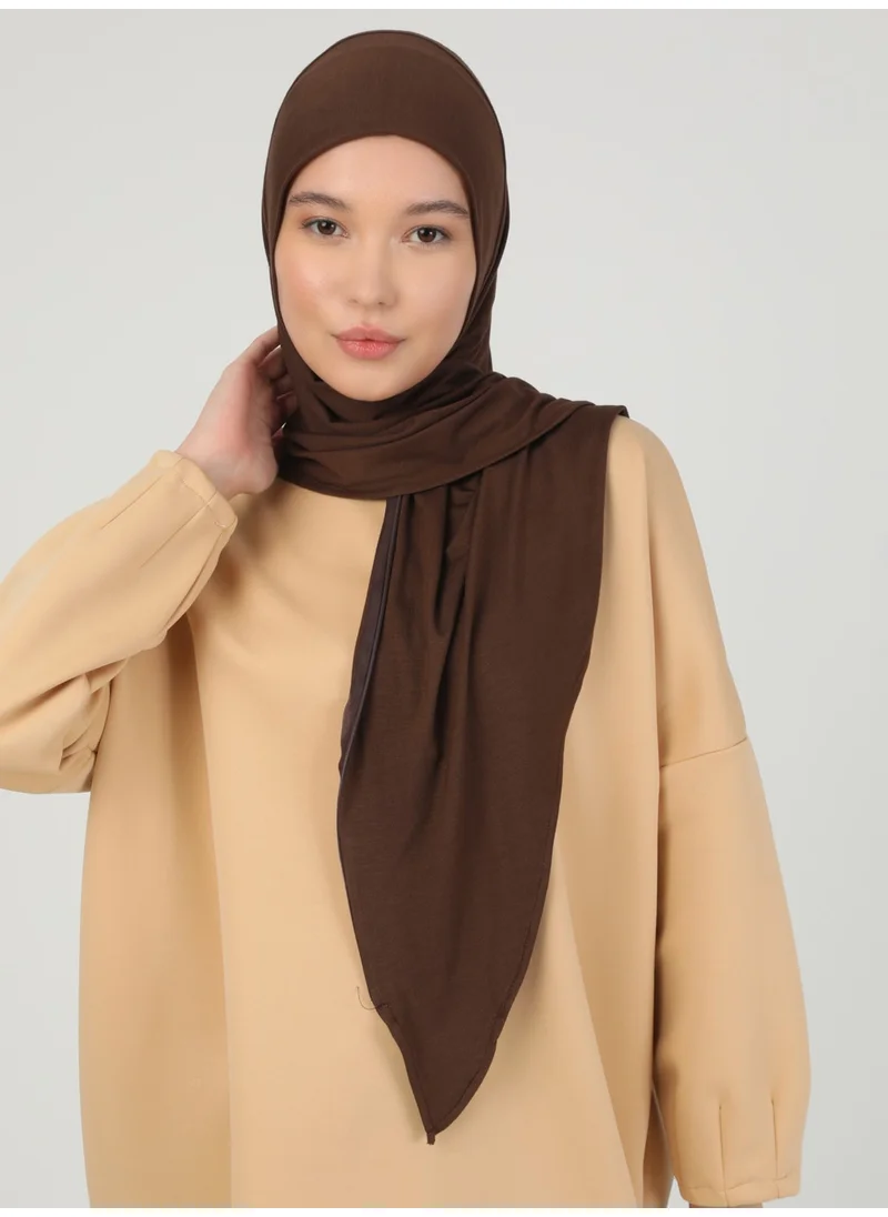 إيكاردين Zippered Viscose Hijab - Brown -