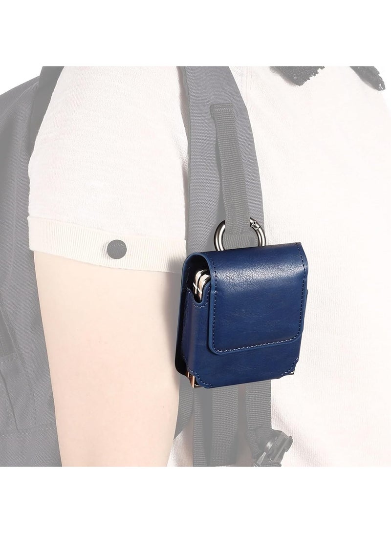 general Samsung Galaxy Z Flip 6/Flip 5/Flip 4 Phone Pouch Holster Belt Case, Leather Pouch with Metal Clip for Phone Holster Case for Motorola Razr 50 Ultra - Image 4