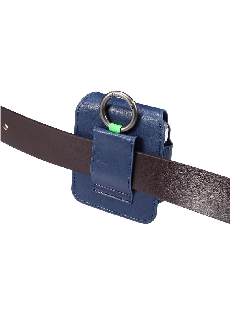 general Samsung Galaxy Z Flip 6/Flip 5/Flip 4 Phone Pouch Holster Belt Case, Leather Pouch with Metal Clip for Phone Holster Case for Motorola Razr 50 Ultra - Image 5