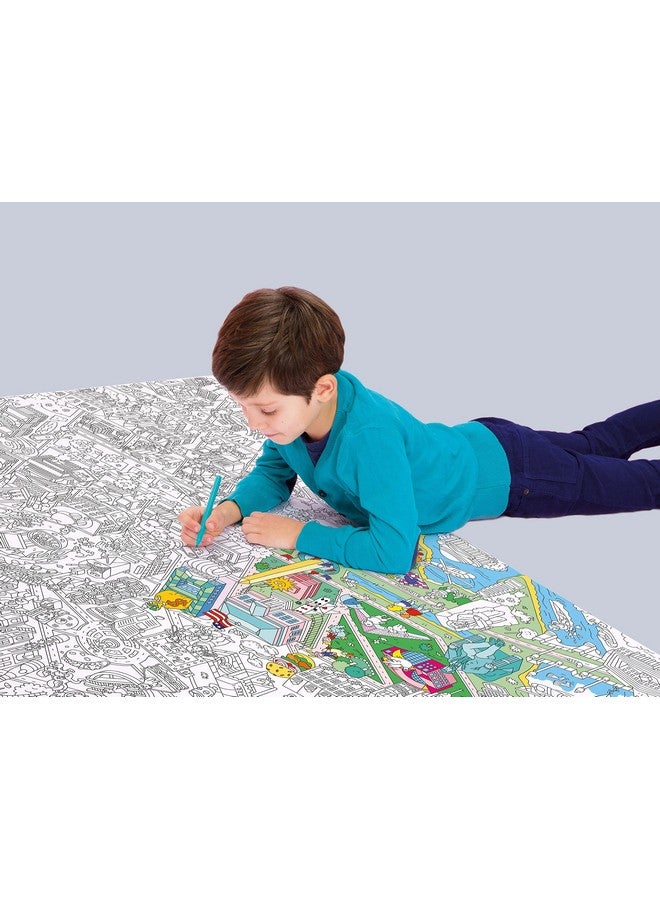 omY Omy Giant Coloring Poster Map, Washington DC, 40 x 28 inches, Creative Play Fun for Kids, Adults, and The Whole Family  - Image 3