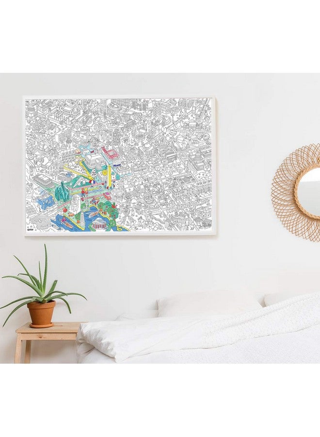 omY Omy Giant Coloring Poster Map, Washington DC, 40 x 28 inches, Creative Play Fun for Kids, Adults, and The Whole Family  - Image 4