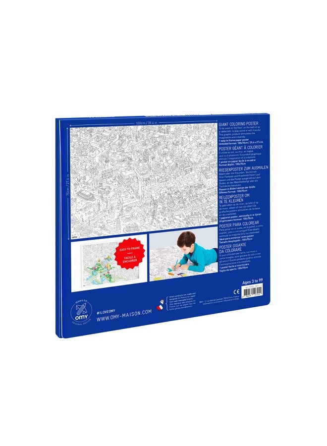 omY Omy Giant Coloring Poster Map, Washington DC, 40 x 28 inches, Creative Play Fun for Kids, Adults, and The Whole Family  - Image 5