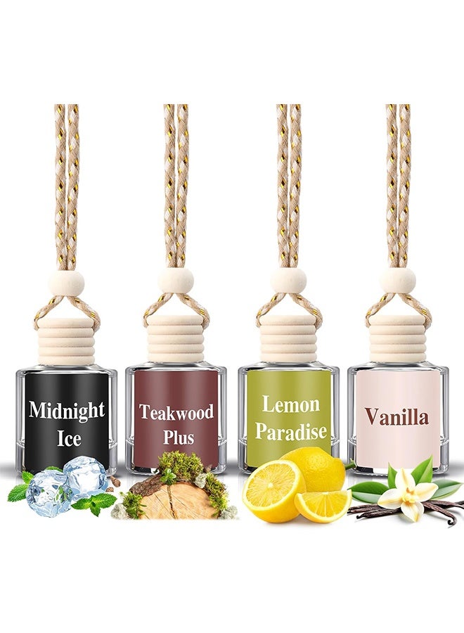 4 Pcs Cute Car Air Freshener Hanging Fall Car Essentials Oil Diffuser Long Lasting Air Freshener Aromatherapy Vehicle Diffuser Automobile Scents Fragrance(Fresh and Woody Collection) - Image 1