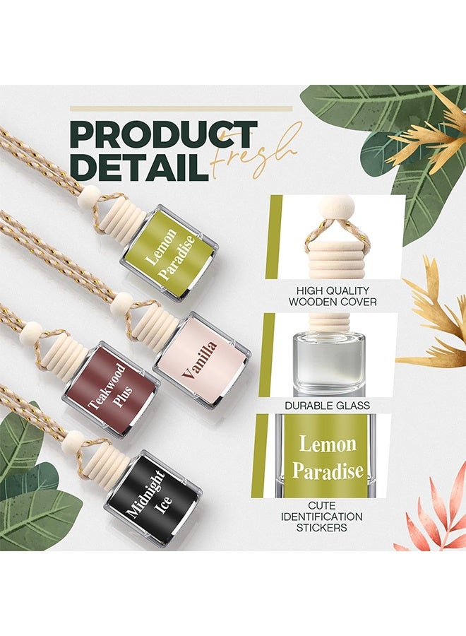 4 Pcs Cute Car Air Freshener Hanging Fall Car Essentials Oil Diffuser Long Lasting Air Freshener Aromatherapy Vehicle Diffuser Automobile Scents Fragrance(Fresh and Woody Collection) - Image 2