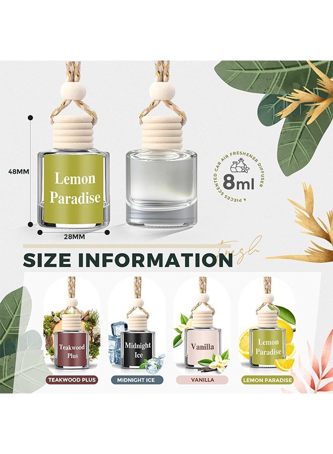 4 Pcs Cute Car Air Freshener Hanging Fall Car Essentials Oil Diffuser Long Lasting Air Freshener Aromatherapy Vehicle Diffuser Automobile Scents Fragrance(Fresh and Woody Collection) - Image 3