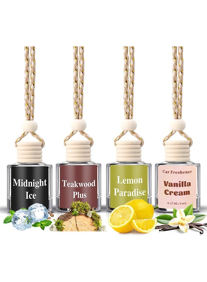 4 Pcs Cute Car Air Freshener Hanging Fall Car Essentials Oil Diffuser Long Lasting Air Freshener Aromatherapy Vehicle Diffuser Automobile Scents Fragrance(Fresh and Woody Collection) - Image 1