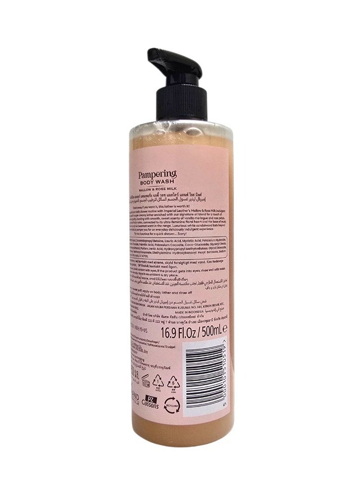 cussons Imperial Leather Pampering Body Wash  Mallow & Rose Milk  500ml - Image 2