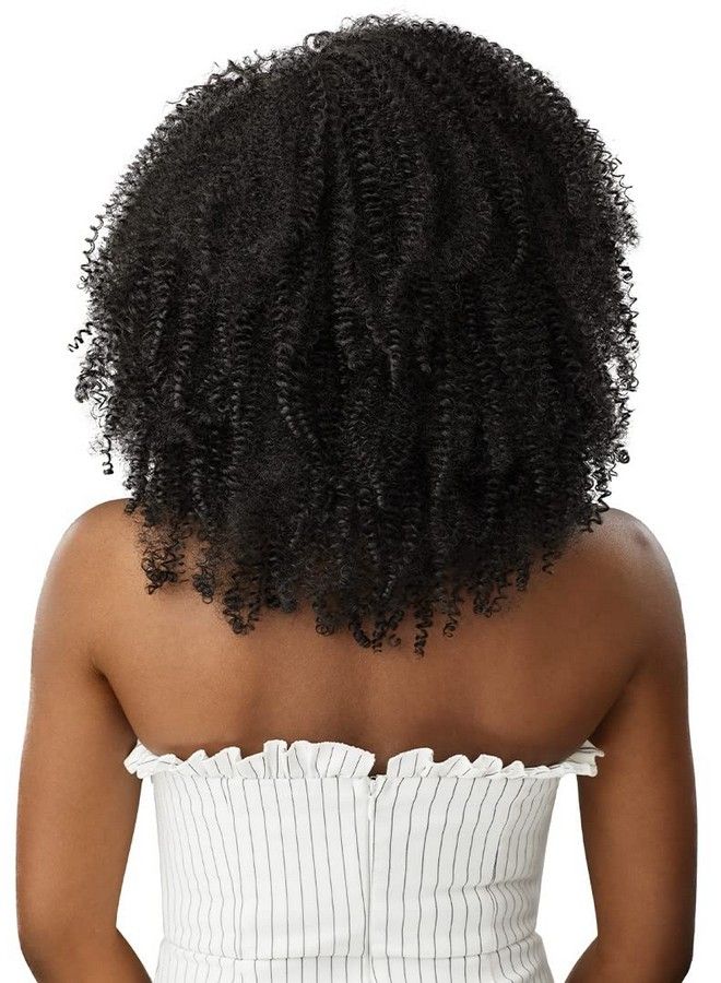 Outre Big Beautiful Hair Clipin 9Pcs Springy Afro 10" Natural Brown - Image 4