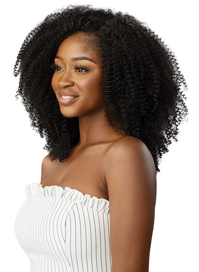 Outre Big Beautiful Hair Clipin 9Pcs Springy Afro 10" Natural Brown - Image 3