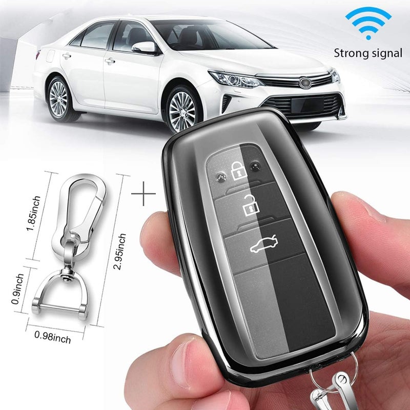 QBUC for Toyota Quicksand TPU car Key Cover, Quicksand Full Coverage Protection Quicksand Keychain Cover - Image 5