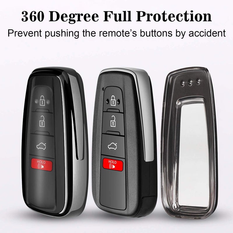 QBUC for Toyota Quicksand TPU car Key Cover, Quicksand Full Coverage Protection Quicksand Keychain Cover - Image 4
