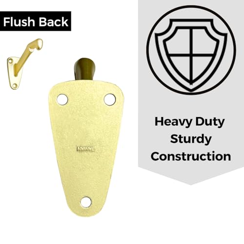 HOWTOOL Handrail Bracket Heavy Duty Champagne Brass V Style, 3 Pack | HOWTOOL - Image 2