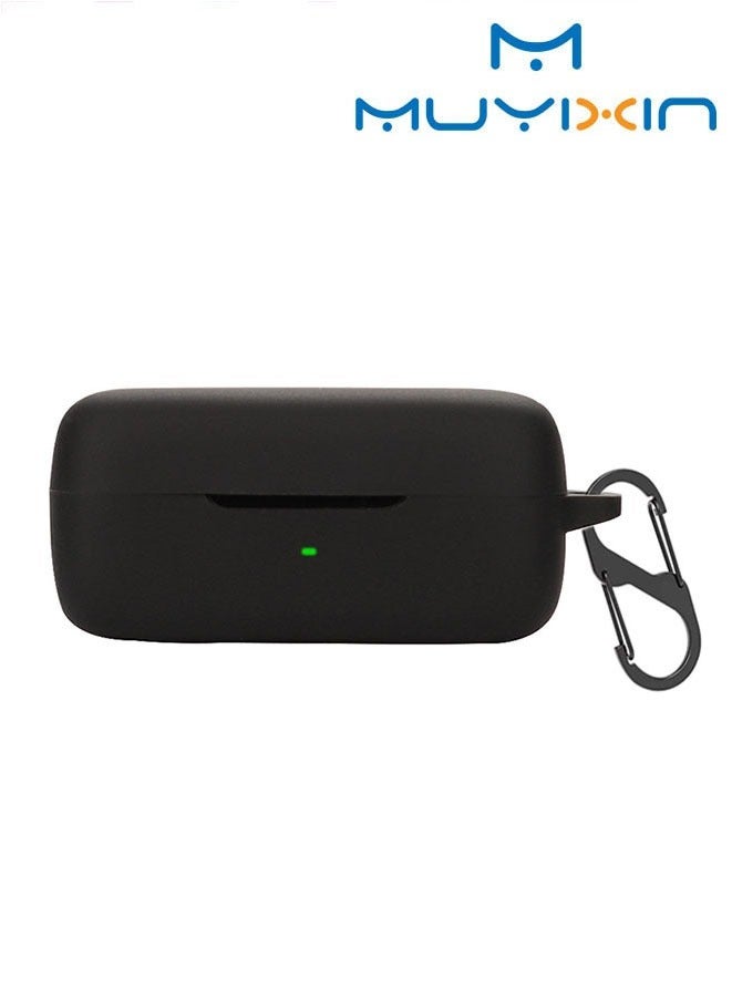 Muyixin حافظة سيليكون مقاومة للصدمات لسماعات هواوي فري بودز برو 3، لون أسود