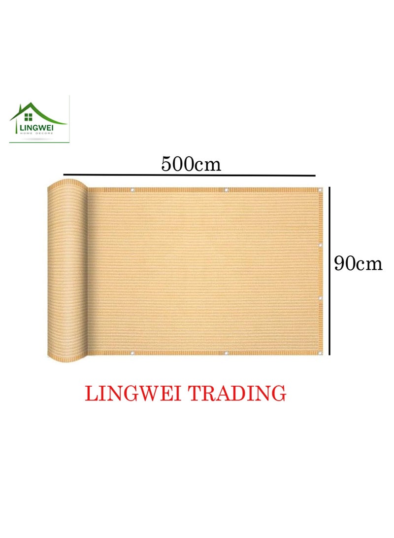 LINGWEI Privacy Screen Fence with Cable Tie and Rope Outdoor Balcony Fence Cover Screen Fabric Wind and Shade Block Fencing Mesh Shade - Image 3
