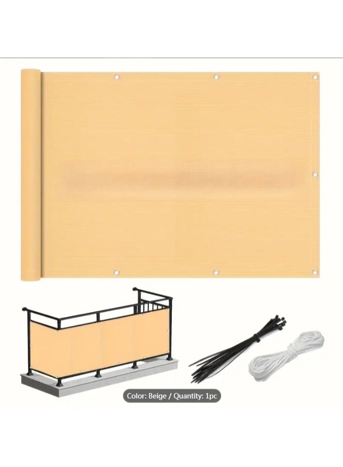 LINGWEI Privacy Screen Fence with Cable Tie and Rope Outdoor Balcony Fence Cover Screen Fabric Wind and Shade Block Fencing Mesh Shade - Image 4