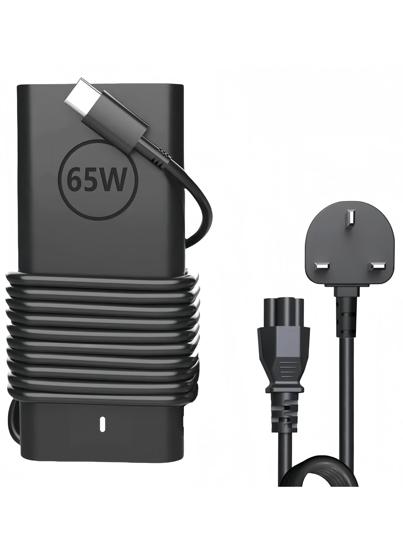 SMART SOURCE 65W / 45W Replacement USB-C Laptop Charger for Dell – Slim Power Adapter Compatible with Dell XPS, Inspiron, Latitude, Vostro, Chromebook – Fast Charging Type-C Adapter, Also Support Smartphones and Tablet, with Power Cord