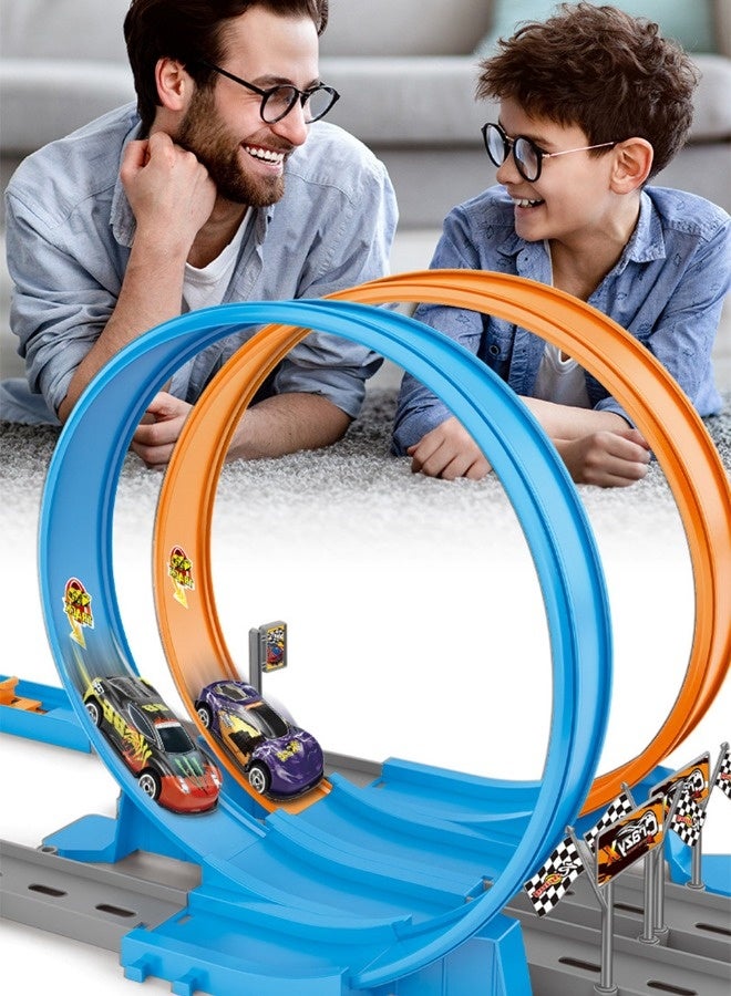 Vixplorn Children's Track Launching Racing Car Toy Set, Children's Track Racing Car Toy, Children's Racing Car Toy, Children's Racing Toy, Includes 4 Toy Cars, Suitable as a Gift for Children Aged 3 and Up (32pcs) - Image 5