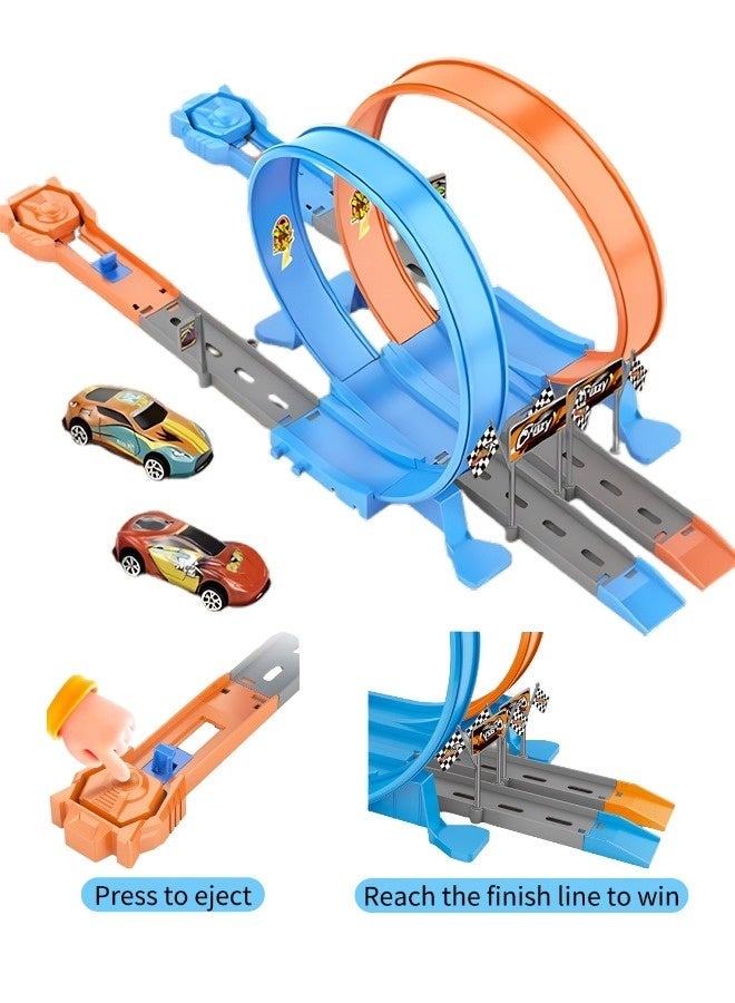 Vixplorn Children's Track Launching Racing Car Toy Set, Children's Track Racing Car Toy, Children's Racing Car Toy, Children's Racing Toy, Includes 4 Toy Cars, Suitable as a Gift for Children Aged 3 and Up (32pcs) - Image 3