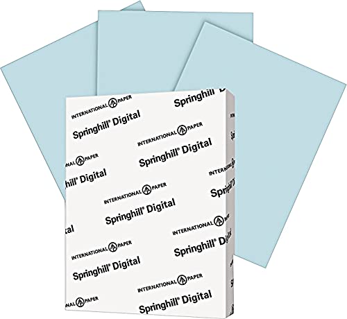 Springhill 025100 Digital Index Color Card Stock 90 lb 8 1/2 x 11 Blue 250 Sheets/Pack (SGH025100) - Image 4