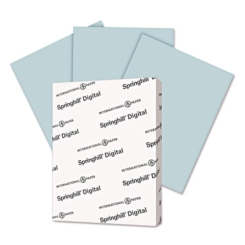 Springhill 025100 Digital Index Color Card Stock 90 lb 8 1/2 x 11 Blue 250 Sheets/Pack (SGH025100) - Image 5