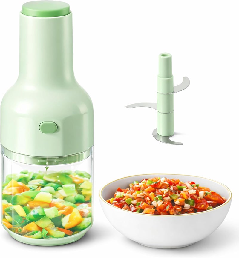 Brieftons Express Manual Food Chopper: 2-Cup, Hand Chopper Vegetable Cutter to Chop Veggies, Fruits, Herbs, Garlic Onion Chopper for Salsa, Salad, Pesto, Hummus, Guacamole, Coleslaw, Indian Cooking - Image 1