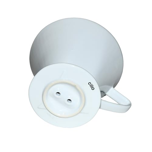 Cilio C105179 Porcelain Coffee Filter/Holder Pour-Over, 6/Large, White - Image 2