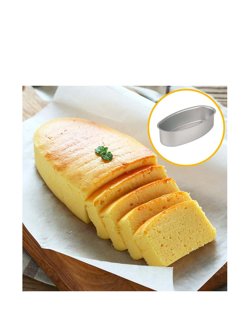 SYOSI Nonstick Pan Bakeware, Oval Shape Aluminum Metal Baking Tray, Mold Easy-Demoulding and Easy Operation Cheese Cake Making Molds for Breads, Cakes and Lasagna for Home, Kitchen, Bakery - Image 3