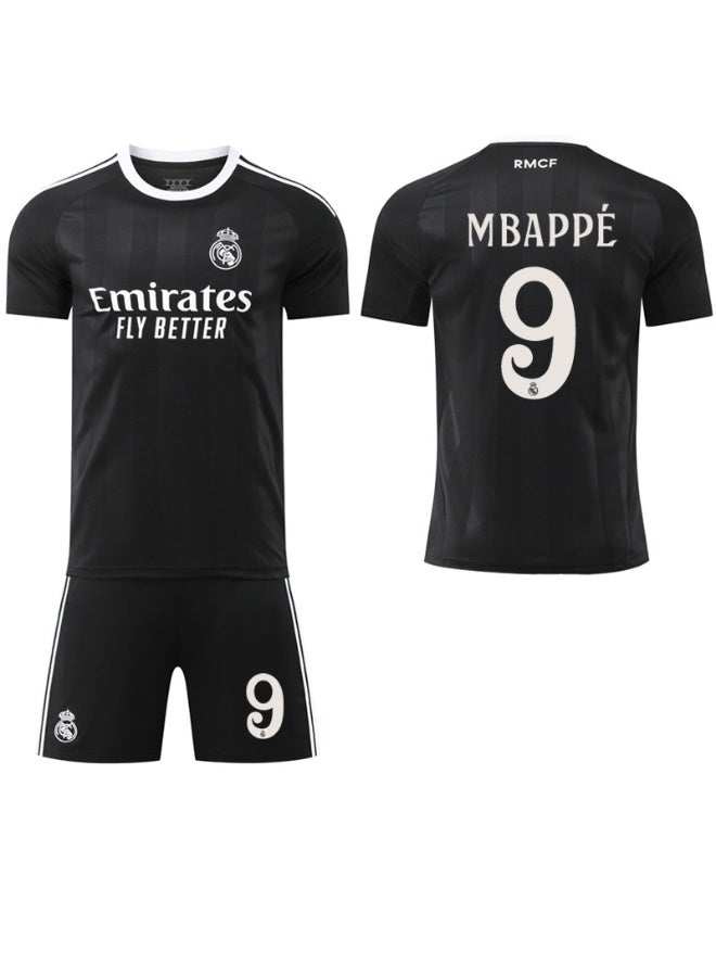 عام 2025-2026 ريال مدريد لكرة القدم موحدة مجموعة #9 مبابي كرة القدم جيرسي السراويل طقم هدايا حجم الأطفال وحجم الكبار ، هدية للجماهير والأصدقاء - Image 1