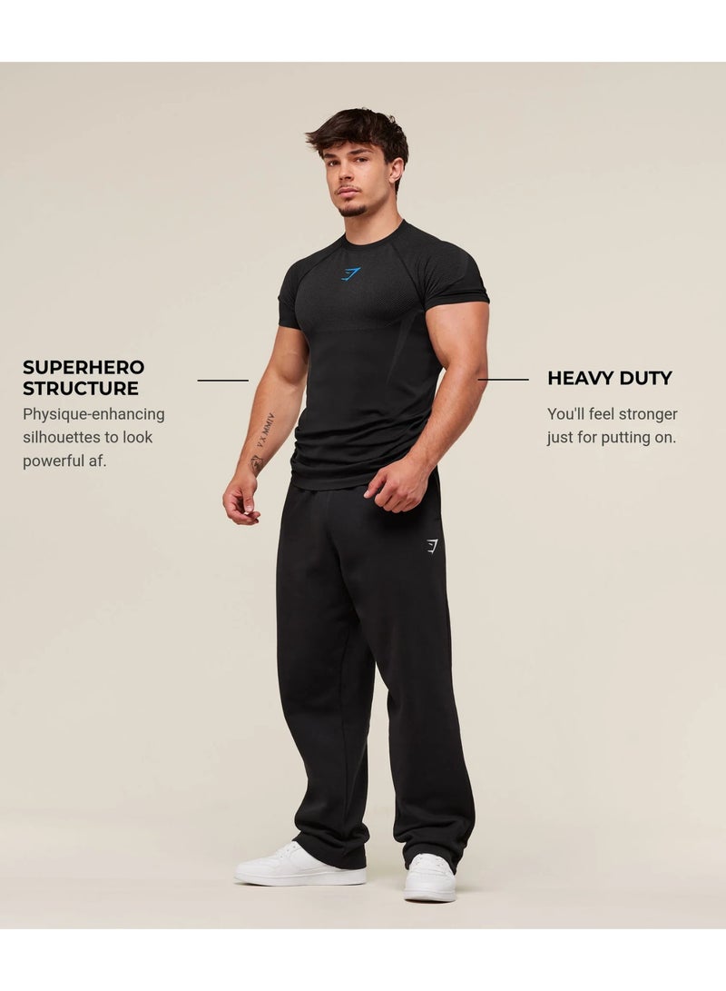 جيمشارك أفضل بيع للملابس الرياضية للرجال، لياقة بدنية، سريعة الجفاف، تنفسية، مرنة، مناسبة ضيقة، قصيرة الأكمام - Image 3