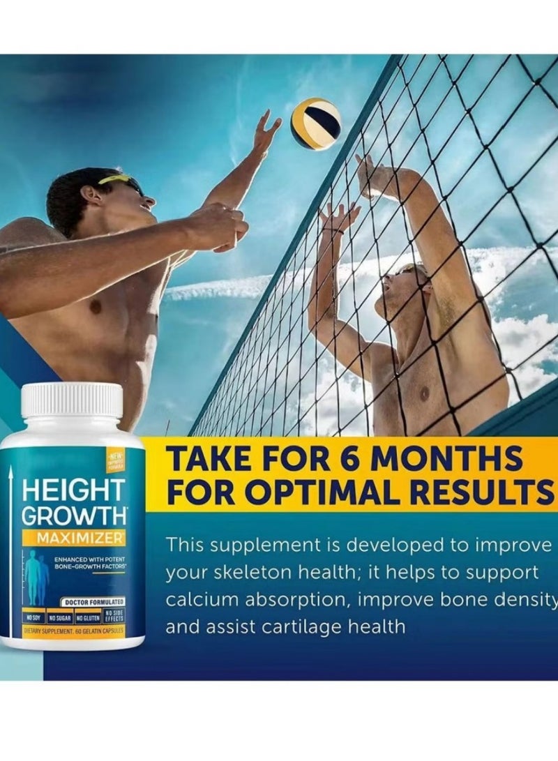 BIYODE Growth Capsules to Grow Taller - Height Growth Maximizer With Calcium For Bone Strength Natural Get Taller Supplement to Increase Bone Growth - Free of Growth Hormone (Packaging May Vary) - Image 5