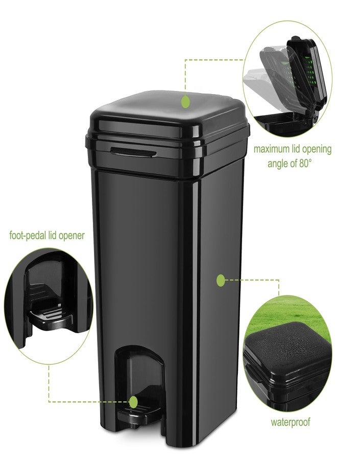 Umtiti Dog Poop Trash Can & Portable Cat Litter Disposal, All-Black ABS Material, 5-Liter Trash Can with 20PCS Waste Bags.ABS-BK,US - Image 4