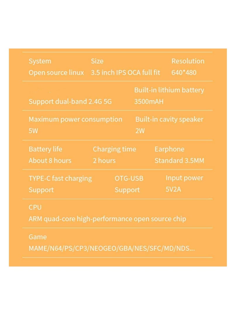 RGB20S Handheld Game Console Retro Open Source System RK3326 3.5-Inch 4:3 IPS Screen Children's Gifts - Image 4