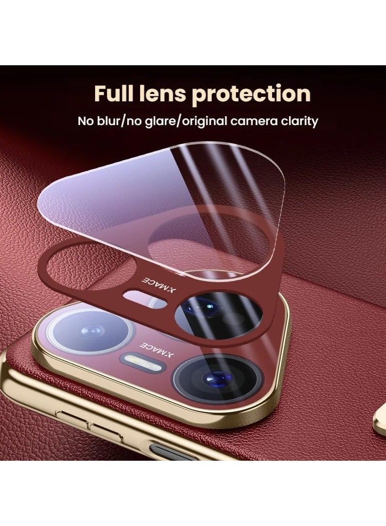 Leather Case Compatible with Huawei Pura 80 Ultra 5G, Full Wrap Lens Camera Protection Magnetic Retractable Wrist Strap Metal Swivel Stand Shockproof Case - Image 2