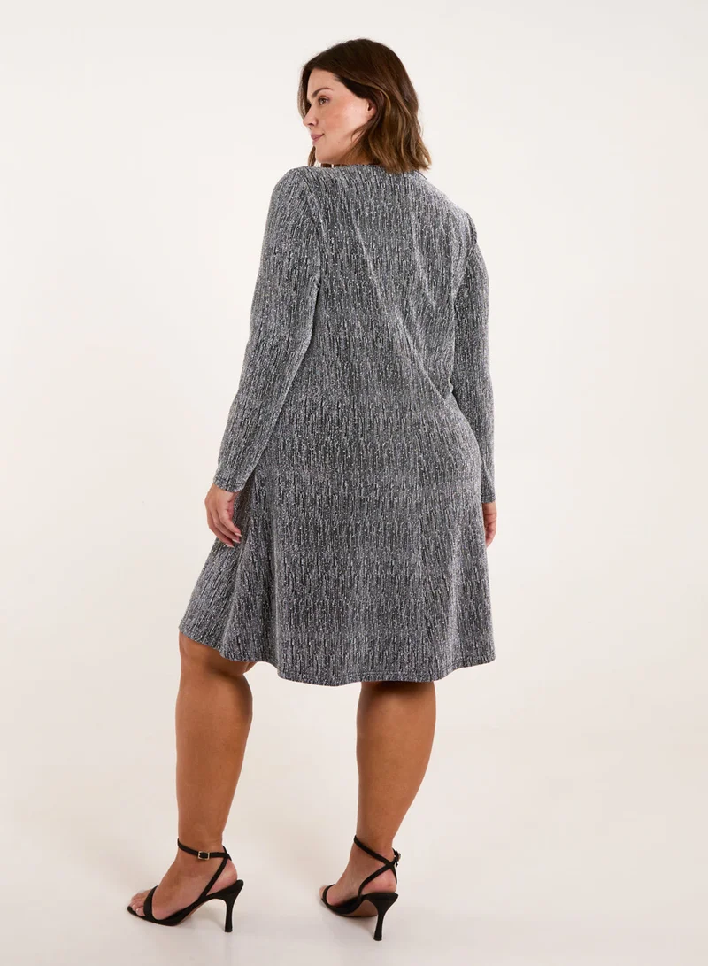 بلو فانيلا Curve Lurex Swing Dress