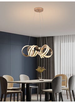 بيست باور ثريا LED حديثة 6491 - ثلاث مستويات إضاءة، 120 واط، طول قابل للتعديل (70 سم) - مصباح سقف أنيق لغرف المعيشة والطعام والنوم  - Image 1