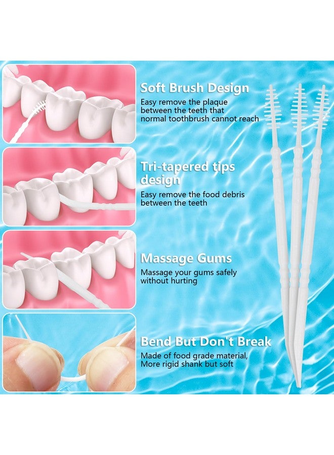 DanTicy Brushpicks Interdental Toothpicks,Soft Bristle Dental Floss Picks Toothpicks,Helps Removes Plaque and Debris Between Your Teeth 300PCS (Pack of 1) - Image 5
