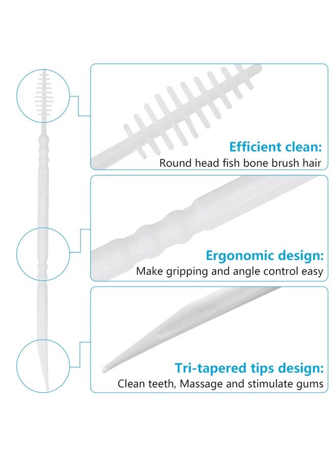 DanTicy Brushpicks Interdental Toothpicks,Soft Bristle Dental Floss Picks Toothpicks,Helps Removes Plaque and Debris Between Your Teeth 300PCS (Pack of 1) - Image 3