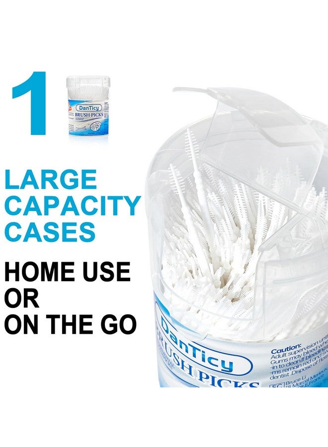 DanTicy Brushpicks Interdental Toothpicks,Soft Bristle Dental Floss Picks Toothpicks,Helps Removes Plaque and Debris Between Your Teeth 300PCS (Pack of 1) - Image 4